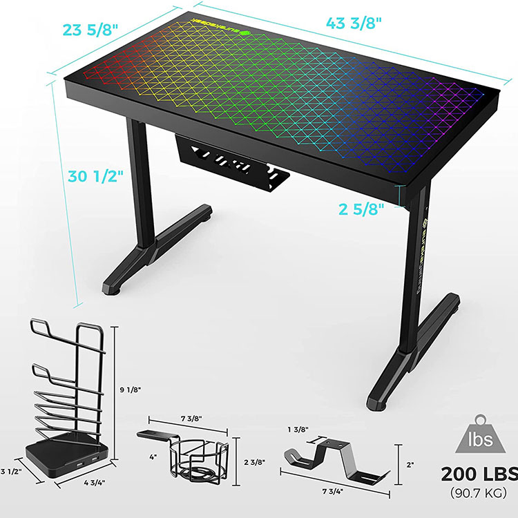 میز گیمینگ گیم مکس Gamemax D140 Carbon RGB - خرید با قیمت کف بازار